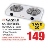Sansui Double Spiral Hotplate SSH01