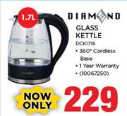 Diamond 1.7Ltr Glass Kettle DCK1716