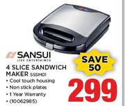 Sansui 4 Slice Sandwich Maker SSSM01