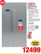 Defy 694Ltr Side By Side Fridge DFF417