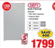 Defy 120Ltr Bar Fridge B4802M