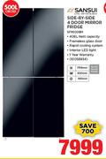 Sansui 500Ltr Side By Side 4 Door Mirror Fridge SFR500BM