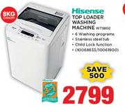 Hisense 8Kg Top Loader Washing Machine WTS802