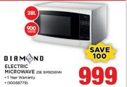 Diamond 28Ltr Electric Microwave 25E EM925ENN