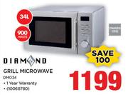 Diamond 34Ltr Grill Microwave DMO34