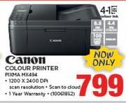 Canon 4 In 1 Colour Printer Pixma MX494