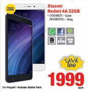 Xiaomi Redmi 4A 32GB Gold & Grey-Each