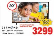 Diamond 39" HD Ready LED TV DFG39HDVM