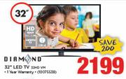 Diamond 32" HD Ready LED TV 32HD VM