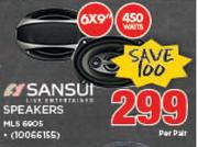 Sansui Speakers-Per Pair