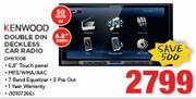 Kenwood Double Din Deckless Car Radio