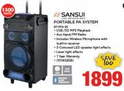 Sansui 1500W Portable PA System BT-PPA95