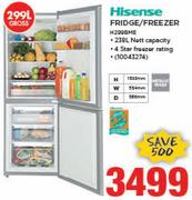 Hisense 299Ltr Fridge/Freezer H299BME