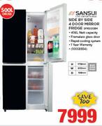 Sansui 500Ltr Side By Side 4 Door Mirror Fridge