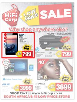 HiFi Corp : Low Price Sale (1 Feb - 4 Feb 2018), page 1