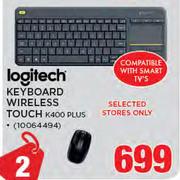 Logitech Keyboard Wireless Touch K400 PLUS