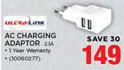 Ultra-Link AC Charging Adaptor 2.1A