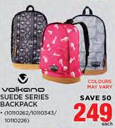 Volkano Suede Series Backpack-Each