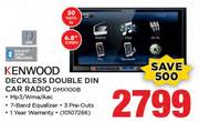 Kenwood Deckless Double Din Car Radio DMX100B
