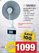 Sansui 40cm Mist Fan Silver SSMF40