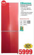 Hisense 420Ltr Fridge/Freezer H420BMIRE RED