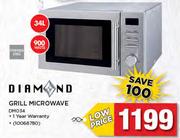 Diamond 34Ltr Grill Microwave DMO34