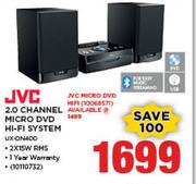 JVC 2.0 channel Micro DVD Hi-Fi System UX-DN400