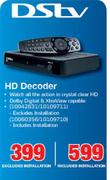 DSTV HD Decoder Including Installation