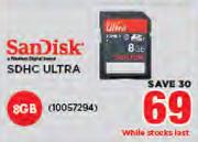 Sandisk 8GB SDHC Ultra