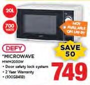 Defy 20Ltr Microwave MWM2030W