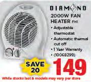 Diamond 2000W Fan Heater