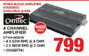 Camtec 4 Channel Amplifier CT-X4-4600W