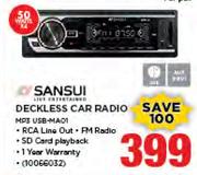 Sansui Deckless Car Radio