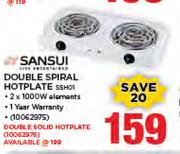 Sansui Double Spiral Hotplate SSH01