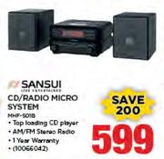 Sansui CD/Radio Micro System MHF-501B