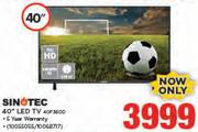 Sinotec 40" LED TV 40F3600