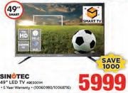 Sinotec 49" Smart LED TV 49E3001M