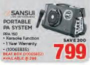 Sansui Portable PA System PPA 150