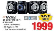 Sansui 2.1 DVD Mini HiFi BT SDH 2008T