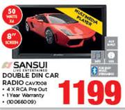 Sansui Double Din Car Radio CAV7008