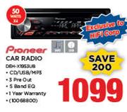 Pioneer Car Radio DEH-X1953UB