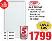 Defy 94Ltr Bar Fridge White
