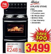 Univa 74Ltr 4 Plate Stove