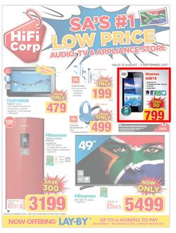 HiFi Corp : SA's #1 Low Price (31 Aug - 3 Sep 2017), page 1