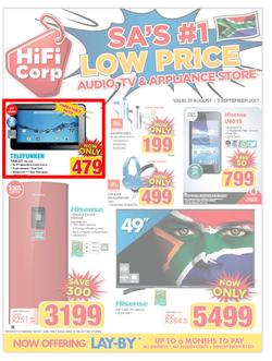 HiFi Corp : SA's #1 Low Price (31 Aug - 3 Sep 2017), page 1