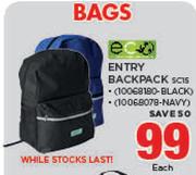 Entry Backpack Black/Navy-Each