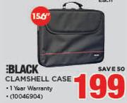 Black 15.6" Clamshell Case