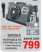 Sansui Portable PA System PPA 150