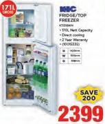 KIC 171Ltr Fridge/Top Freezer KT518WH