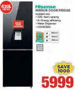 Hisense 420Ltr Mirror Door Fridge H420BMI-WD